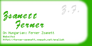 zsanett ferner business card
